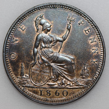 1860 VICTORIA YOUNG HEAD PENNY