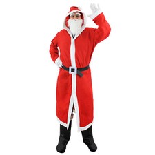 SANTA SUIT HOODED COAT, BEARD