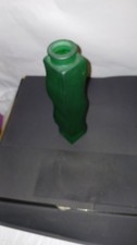 Vintage IKEA Skämt Vase: Green Wavy Glassware 8.5" x 1.5"