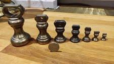 7 x Vintage Imperial Brass Bell Weights for Kitchen Scales