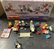 Playmobil Marx Playpeople Doctors and Nurses Super Set (1740) Complete Boxed 70s