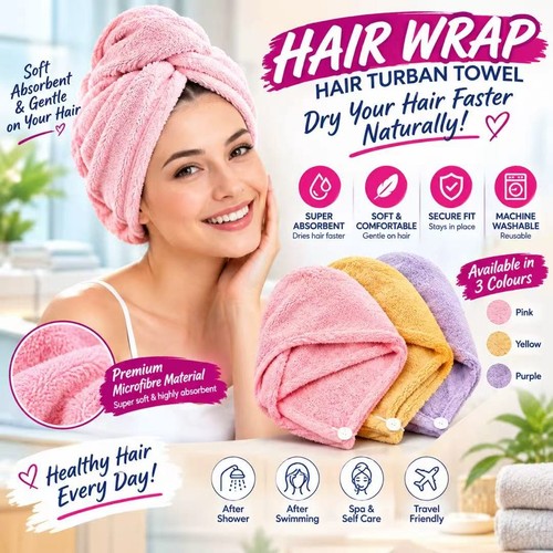 Hair turban towel microfibre - turban,
