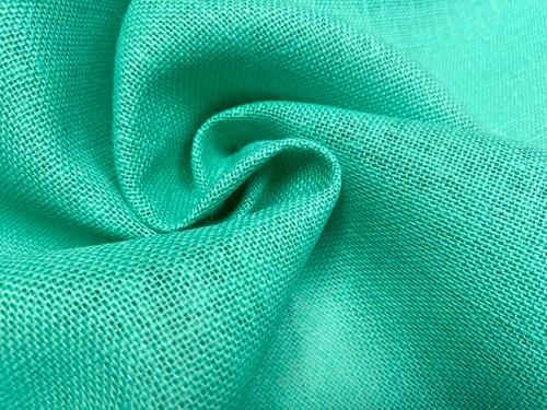 Mint green hessian - green, jute