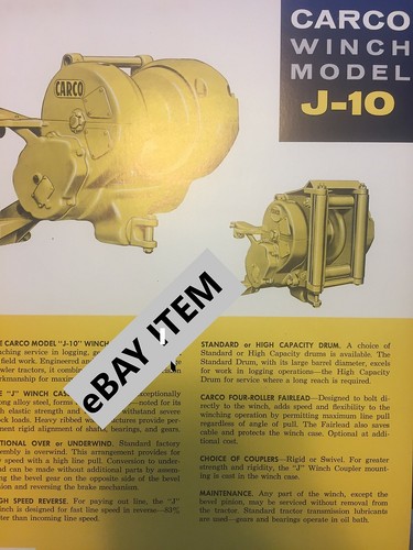 Carco winch model 10 - winch,