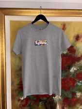 Supreme X Slawn Box Logo Tee Grey - Size Small - In Hand
