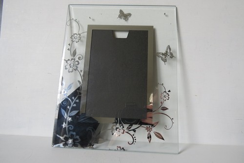 Glass photo frame mirrored - glass,