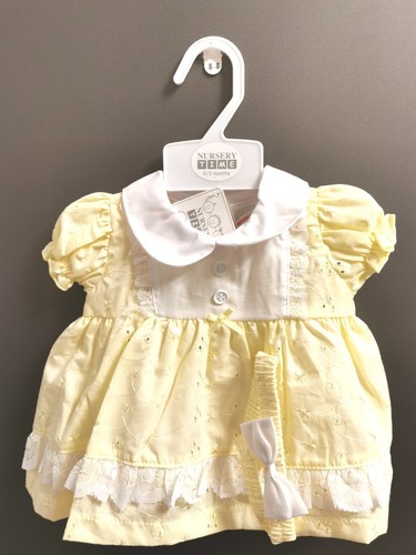 Baby girls broderie lace bow - broderie,