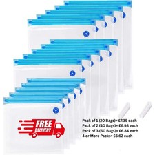 20X Vacuum Sealer Storage Bags Reusable Food Storage Bag Portable Sous Vide Cook