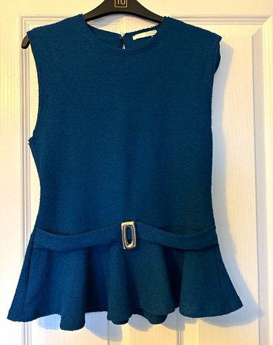 Zara women blue sleeveless - zara,