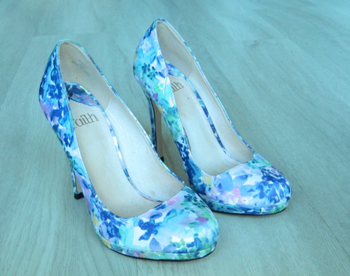 Faith ladies court shoes blue - court,