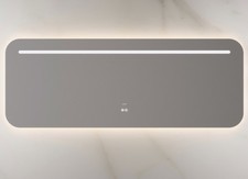 AQUAROC LUMIERE BACKLIT & DEMISTER CURVED MIRROR 1600MM FRAMELESS £417.00