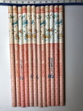 12 VTG 80s Novelty Pencils Circus Game Clown Rabbit Danwood Brand
