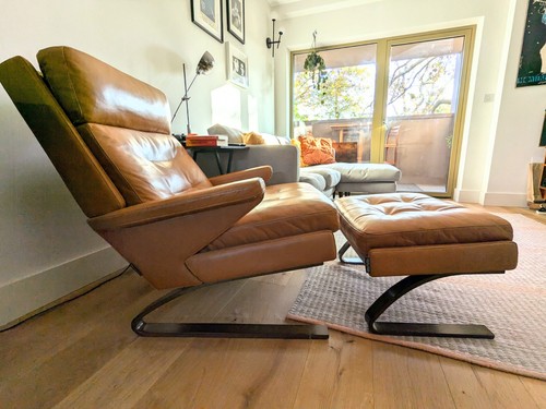 Mid century style leather arm - century,
