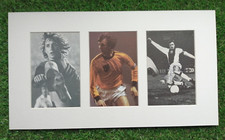 JOHAN CRUYFF AJAX HOLLAND BARCELONA SIGNED MOUNTED DISPLAY 17" x 9.5"  COA 1970s