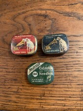 Vintage His Masters Voice & Columbia  Cogramophone needle boxes + needles