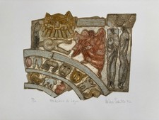 VALERIE THORNTON R.E. Limited Edition ETCHING "Monasterio de Leyre " ed 93/150