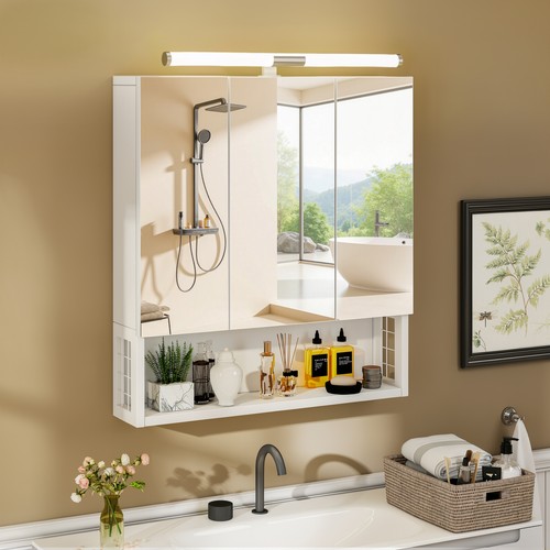 Bathroom mirror cabinet with - cabinet,