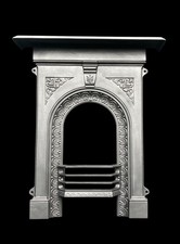 ANTIQUE ‘HEARTS’ CAST IRON FIREPLACE FIRE SURROUND  VICTORIAN EDWARDIAN RESTORED
