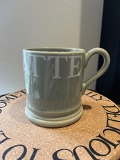 Emma Bridgewater RARE White Toast On Green 1/2 Pint Mug Excellent Condition