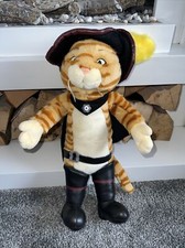 Shrek 2 Puss In Boots Beverly Hills Teddy BearCo 2003 Vintage Posable Soft Toy❤️