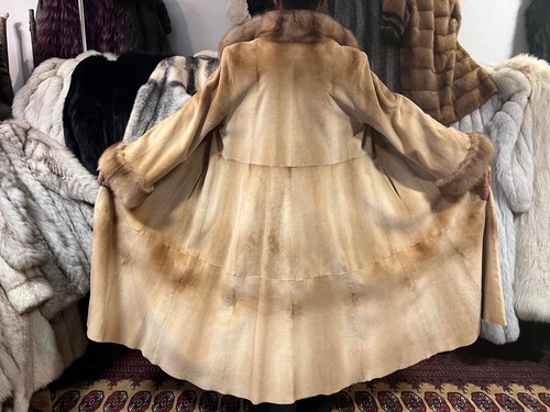 Sable fur coat shaved - fur,