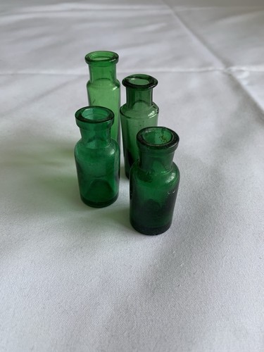 Set vintage green glass - 4,