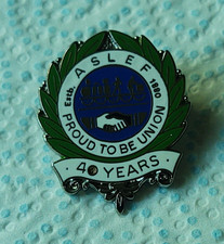 ASLEF 40 Years Union Enamel