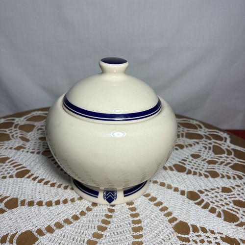 Pottery sugar bowl 1869 - pottery,