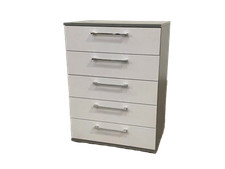 Arighi Bianchi Disselkamp Studioline Grey & White 5 Drawer Chest RRP £1117