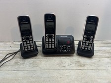 Panasonic KX-TG6621E Triple Cordless Phones with Answering Machine Black