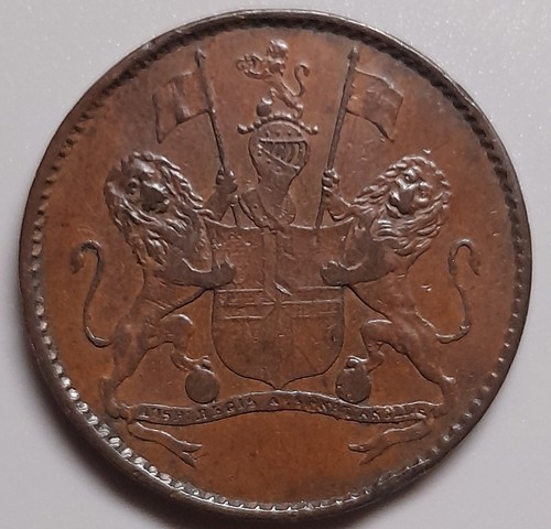 1821 helena half penny - st,