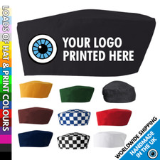 Custom Printed Skull Cap - Image Logo • Kitchen Custom Chef Cook Christmas BBQ