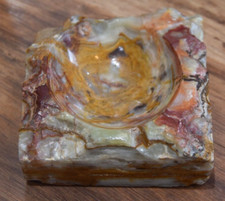 Vintage onyx stone ashtray - ?,