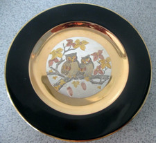 VINTAGE IMPERIAL CHOKIN ART - LTD EDITION - SMALL DECORATIVE OWL PLATE (1987) 6"