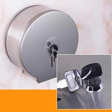 Industrial Stainless Steel Toilet Paper Roll Dispenser Wall Mounted With Keys UK