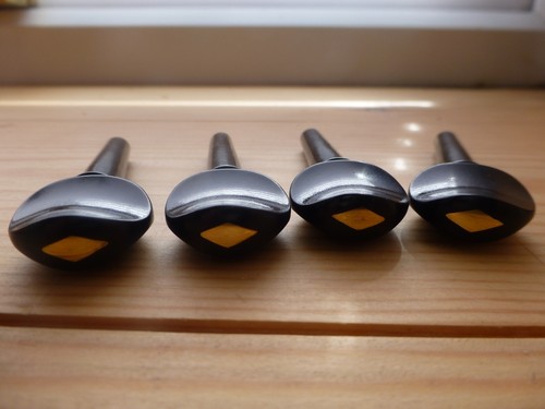 Ebony violin pegs with brass - violin,