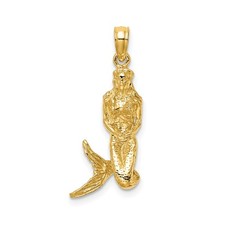 14k Yellow Gold Mermaid