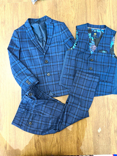 Next boys blue check piece - next,