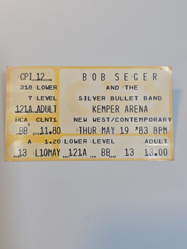 Bob seger concert ticket stub - bob,