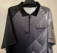 Datadart Vertex Dart Shirt Top Collared Zip Neck Short Sleeve Pocket NEW Grey