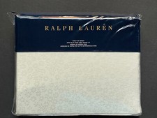 RARE New Ralph Lauren *KING FLAT SHEET Soft CREAM FLOWERS Cotton LOTS LISTED!