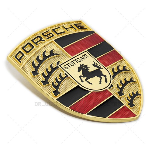 New front hood crest gold - hood,