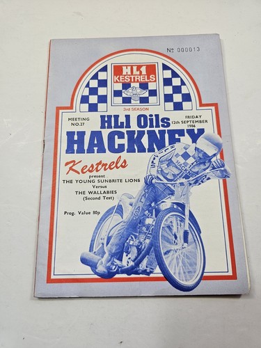 Hackney speedway programme - hackney,