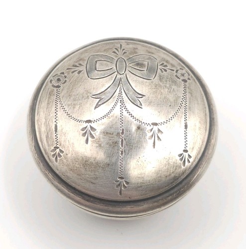 Antique sterling silver pill - silver,