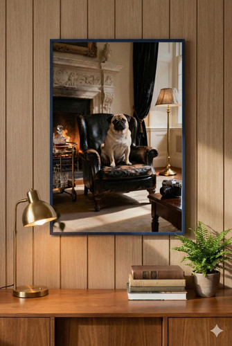 Pug dog wall art - dog,