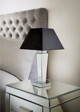 Sparkle Gatsby Mirrored Finish Table Lamp Providing Modern Look your Home Black