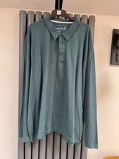 Bnwot New Weird fish Jasper green collared long sleeved t-shirt top size 4XL