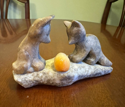 Hand carved stone - , hand-carved