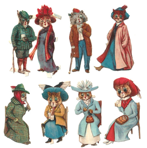 Wafer victorian scraps die cut - victorian,