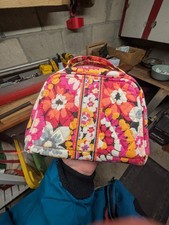 Vera Bradley Vibrant Floral Print Jewelry Bag Excellent Condition